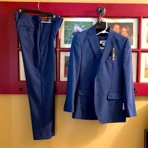 J Ferrar navy blue suit (jacket, pants, vest)